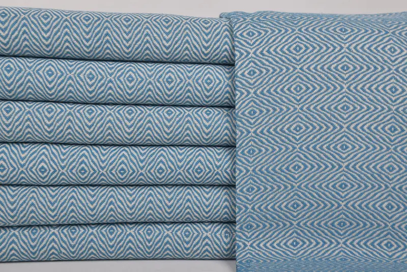 Bridal Party Gifts, Handmade Gift, Thin towel, Bridal Shower Favors, Fringed Turkish peshtemal beach towel USA, 70x40 Cotton Zigzag Diamond Towel - 1