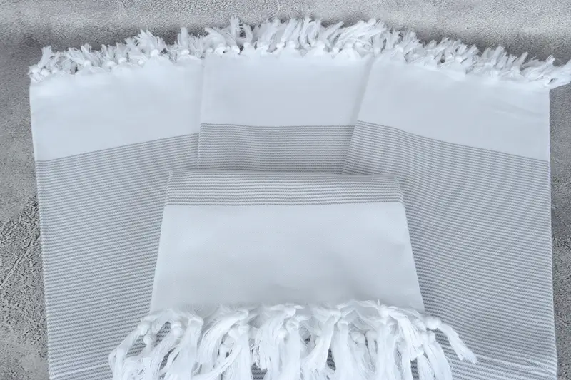 70x40 Cotton Striped Towel, Yoga Towel, Valentines Day Gift For Her, Sand-resistant towel, Hammam towel, Bridal Shower Favors, Merry Christmas Gifts - 4