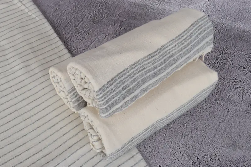 Christmas Favors, Monogram Beach Towel, Wedding Favors, Quick-Dry Beach Towel, Thin and lightweight Turkish peshtemal, 68x36 Cotton Striped Towel - 7