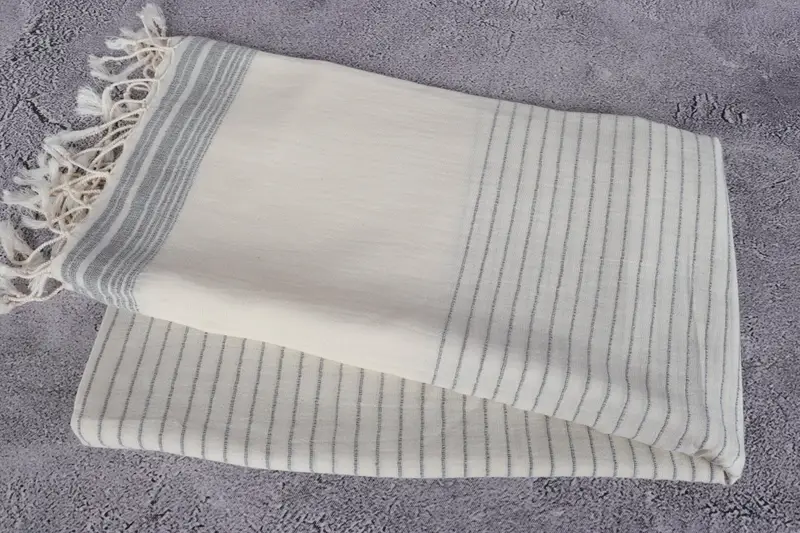 Christmas Favors, Monogram Beach Towel, Wedding Favors, Quick-Dry Beach Towel, Thin and lightweight Turkish peshtemal, 68x36 Cotton Striped Towel - 6