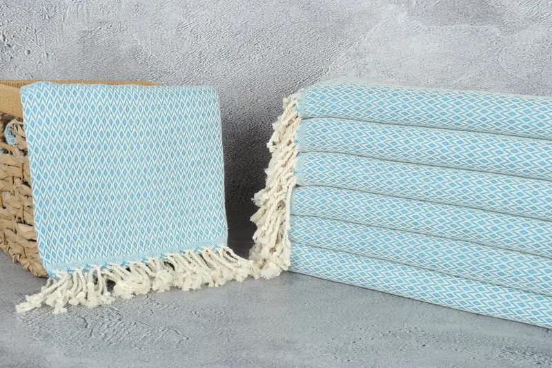 Absorbent Turkish towel, Hammam towel, 70x40 Cotton Diamond Towel, Bridemaids Beach Towel, Custom Beach Towels, Gift For Boyfriend, Home Decor Gifts - 3