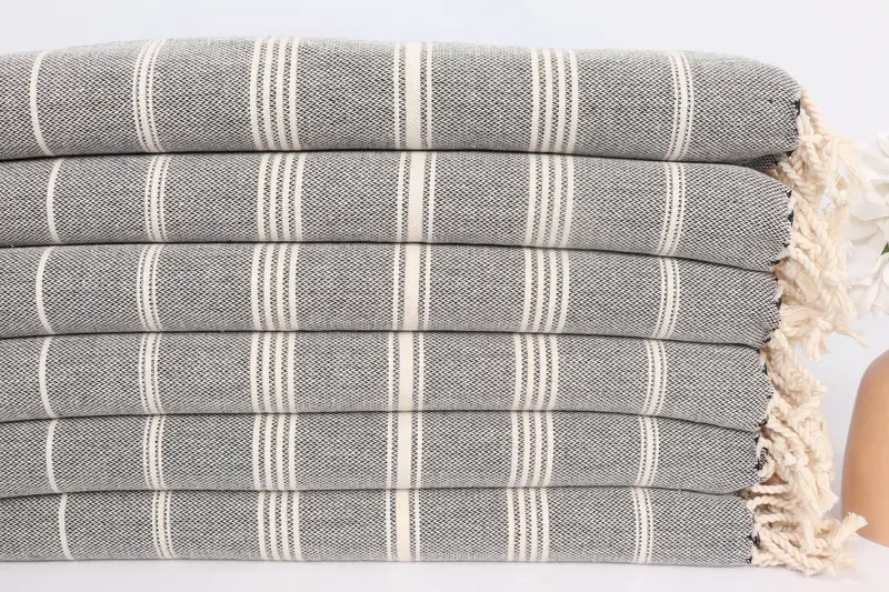 Best Friend Wedding Gift, Towel With Name, Unique Gift, Monogram Hand Towel, 38x24 Cotton Striped Towel, Bridesmaid Gifts, Small Bath Towels - 3