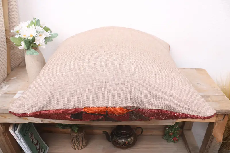 18x18 Red Cushion Cover, Gift Pillow, Sofa Bolster Pillow Sham, Kilim Pillow, Tapestry Pillow, Pillow Case, Turkish Kilim Pillow, Traditional Pillow - 7