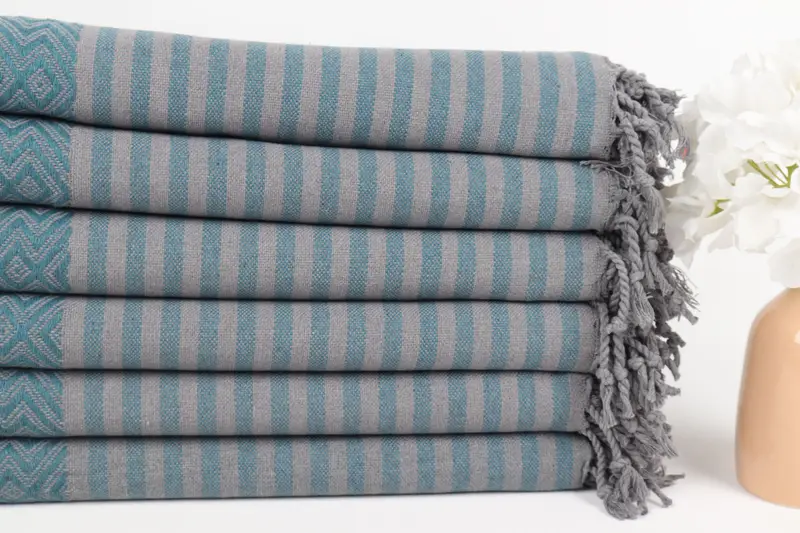 Lightweight Turkish towel, Bridesmaid Gift, Soft towel, 70x40 Cotton Diamond Towel, Housewarming Gift, Gift For Bride, Family Gift Basket - 3