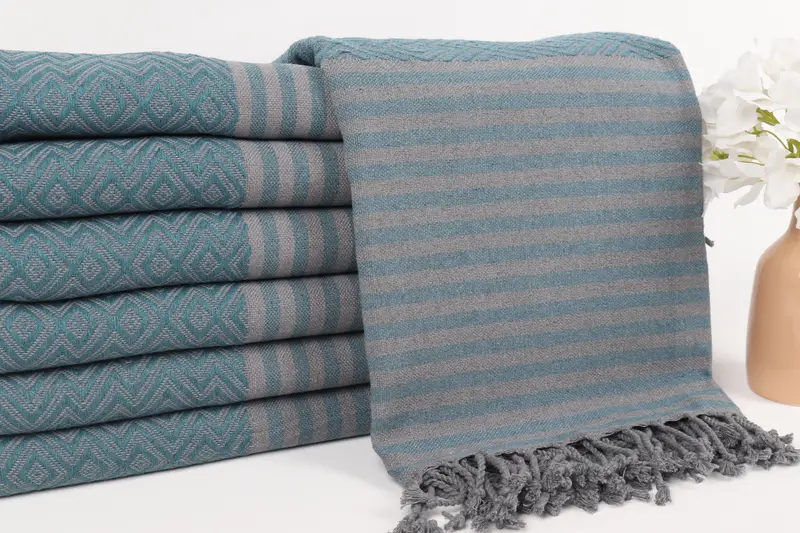 Lightweight Turkish towel, Bridesmaid Gift, Soft towel, 70x40 Cotton Diamond Towel, Housewarming Gift, Gift For Bride, Family Gift Basket - 2