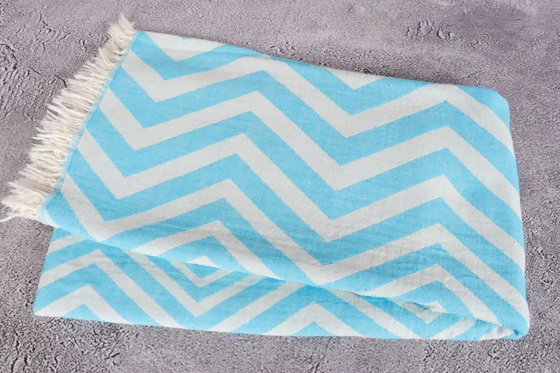 Travel towel, Turkish towel, Gift For Best Friend, Monogram Turkish Towel, 70x40 Cotton Zigzag Design Towel, Beach Bachelorette Party Decorations - 6