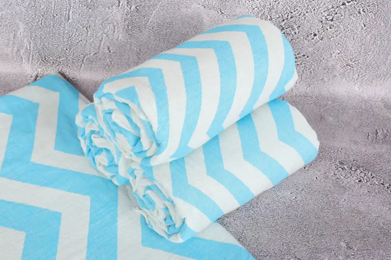 Travel towel, Turkish towel, Gift For Best Friend, Monogram Turkish Towel, 70x40 Cotton Zigzag Design Towel, Beach Bachelorette Party Decorations - 7