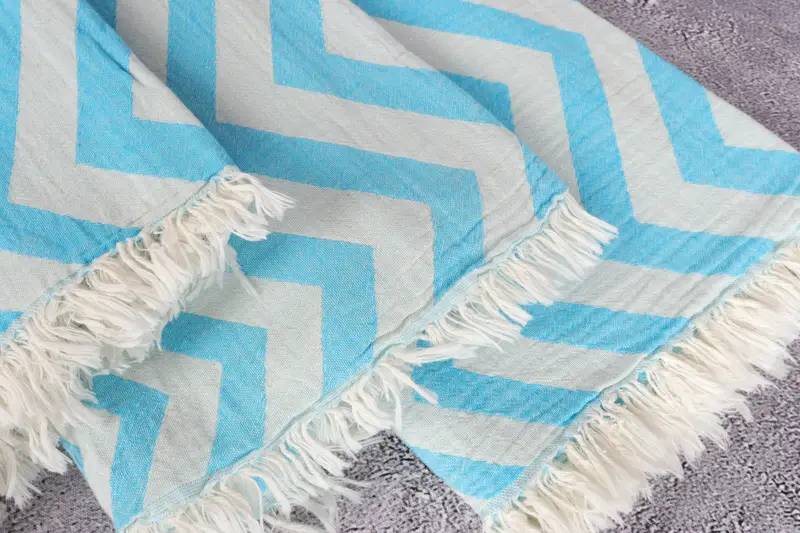 Travel towel, Turkish towel, Gift For Best Friend, Monogram Turkish Towel, 70x40 Cotton Zigzag Design Towel, Beach Bachelorette Party Decorations - 5