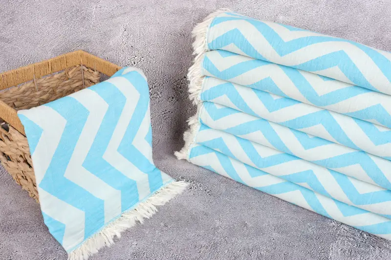 Travel towel, Turkish towel, Gift For Best Friend, Monogram Turkish Towel, 70x40 Cotton Zigzag Design Towel, Beach Bachelorette Party Decorations - 3