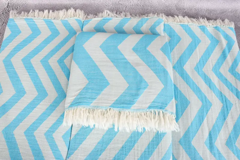 Travel towel, Turkish towel, Gift For Best Friend, Monogram Turkish Towel, 70x40 Cotton Zigzag Design Towel, Beach Bachelorette Party Decorations - 4