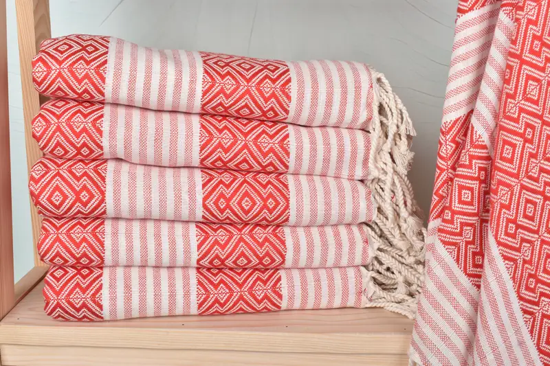 Beach Towel Gift, Bridesmaid Favors, Sand-Resistant Peshtemal, Bachelorette Party Gifts Bridesmaids, 68x40 Cotton Diamond Towel, Turkish Towel USA - 1