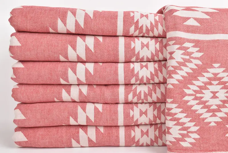 Decorative Blanket, Housewarming Gift, Spooky Bachelorette Party, Woven Throw Blanket, Handmade Gift, Organic Throw, 84x56 Cotton Kilim Design Towel - 2