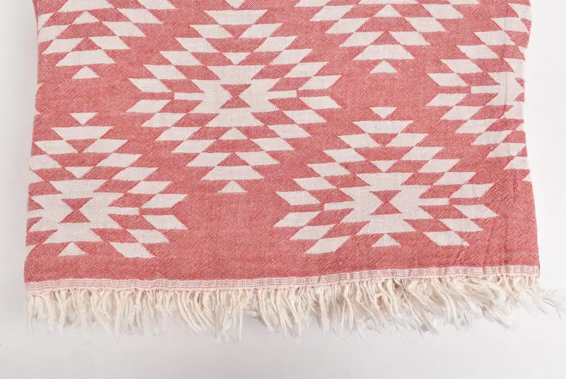 Decorative Blanket, Housewarming Gift, Spooky Bachelorette Party, Woven Throw Blanket, Handmade Gift, Organic Throw, 84x56 Cotton Kilim Design Towel - 4