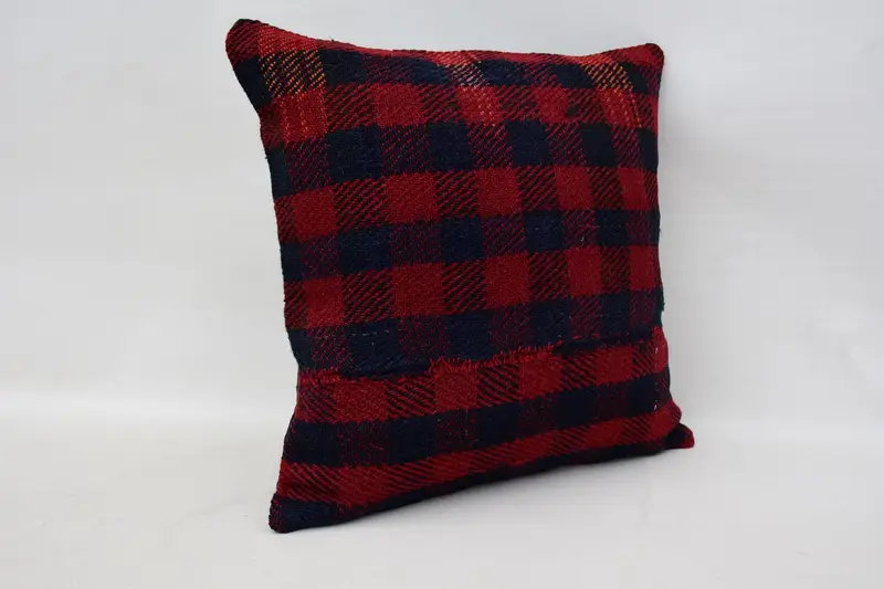 Cushion, Outdoor Patio Cushion, Bed Cushion Cover, Interior Designer Pillow, Boho Pillow Sham Cover, Boho Pillow, 16x16 Red Pillow Sham - 2