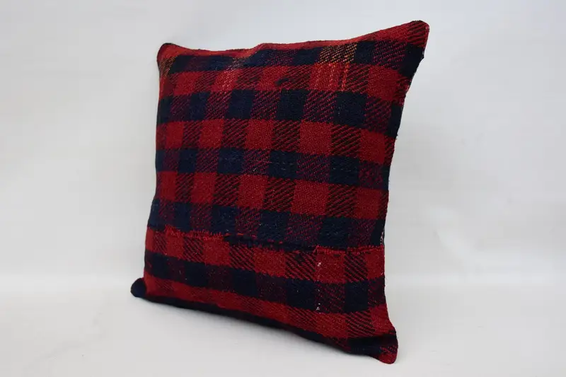Cushion, Outdoor Patio Cushion, Bed Cushion Cover, Interior Designer Pillow, Boho Pillow Sham Cover, Boho Pillow, 16x16 Red Pillow Sham - 3