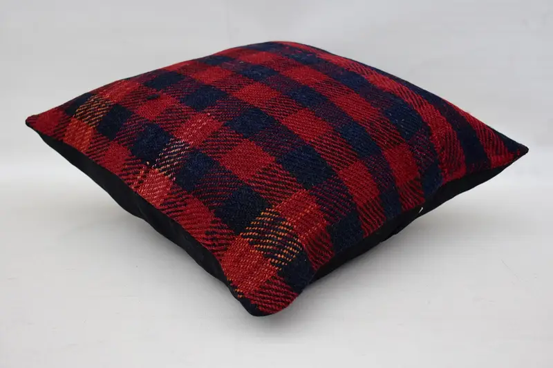 Cushion, Outdoor Patio Cushion, Bed Cushion Cover, Interior Designer Pillow, Boho Pillow Sham Cover, Boho Pillow, 16x16 Red Pillow Sham - 6