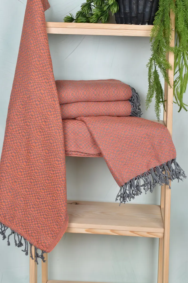 Quick-Dry Beach Towel, Anniversary Gift For Her, Cute Beach Towel, Housewarming Gift, 70x40 Cotton Geometric Towel, Beach towel, Turkish towel - 6