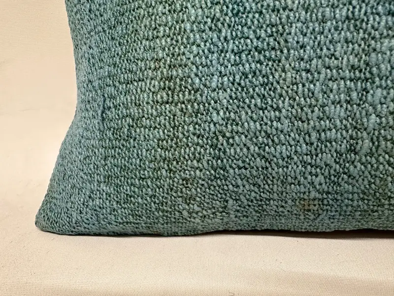 12x24 Blue Pillow Case, Rustic Pillow, Vintage Kilim Throw Pillow, Turkish Pillow, Pillow Cover, Vintage Pillow, Outdoor Throw Cushion Case - 2