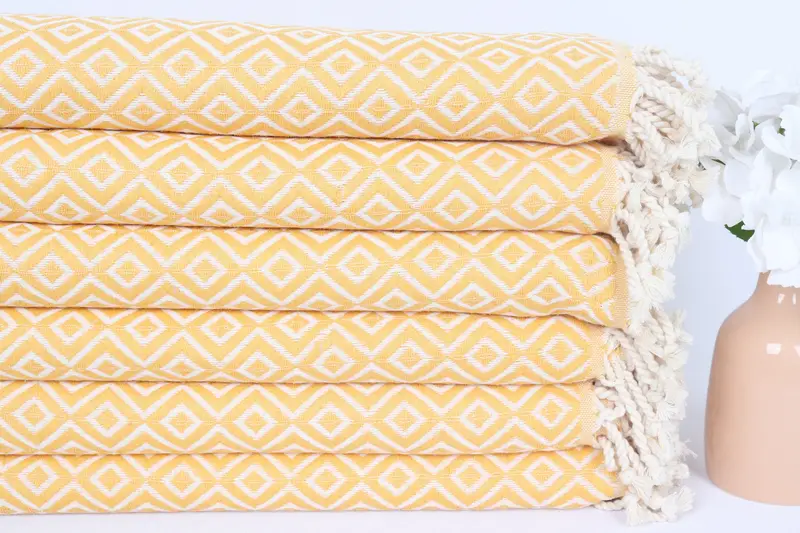 Wedding Gift, Wedding Gift For Bride, Bachelor Gifts, Scarf Towel, Embroidered Towel, Organic Towel, Peshtemal Towel, 70x40 Cotton Diamond Towel - 3
