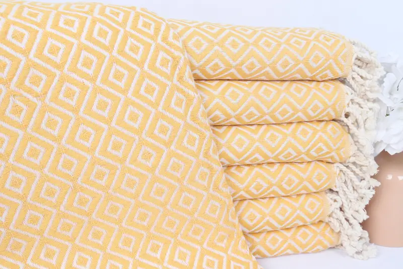 Wedding Gift, Wedding Gift For Bride, Bachelor Gifts, Scarf Towel, Embroidered Towel, Organic Towel, Peshtemal Towel, 70x40 Cotton Diamond Towel - 1