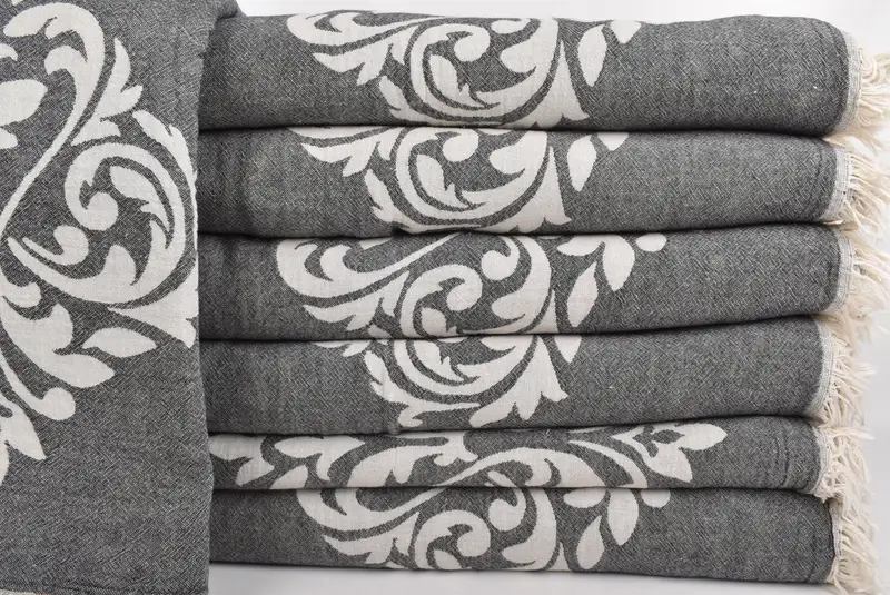 Personalized Home Gift Wedding, Custom Blanket, Bedspread, Family Gift Basket, Tablecloth, Christmas Gift, 114x106 Cotton Baroque Towel - 2