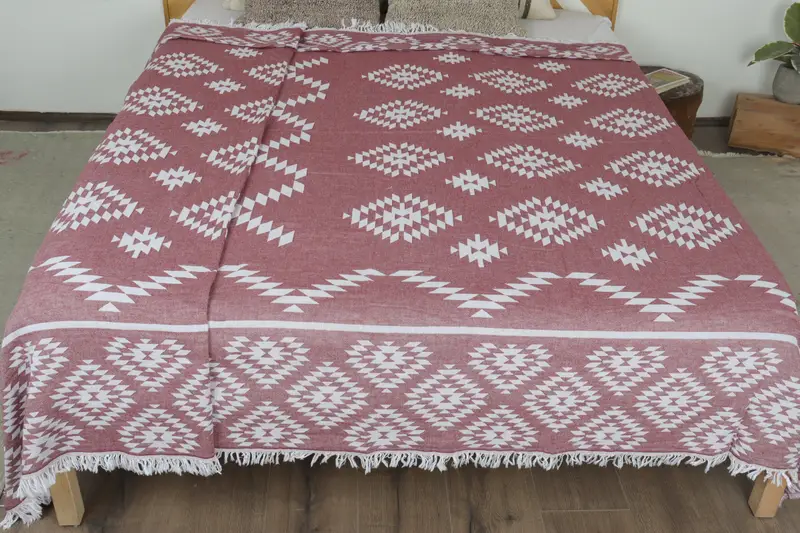 84x56 Cotton Kilim Towel, Family Gift Basket, Custom Blanket, Halloween Blanket, Housewarming Gift, Throw Blanket, Personalized Wedding Gift - 8