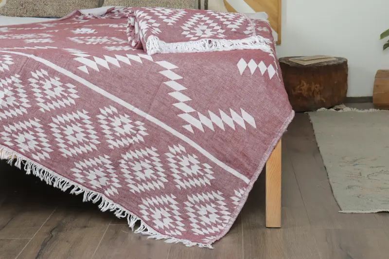 84x56 Cotton Kilim Towel, Family Gift Basket, Custom Blanket, Halloween Blanket, Housewarming Gift, Throw Blanket, Personalized Wedding Gift - 7