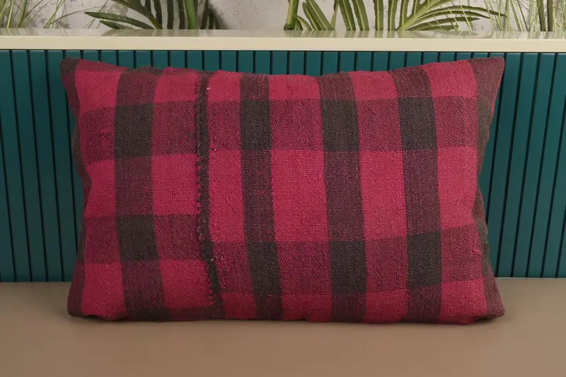Striped Turkish Brown Pillow, 16x24 inch Sunroom Gift College Dorm Decor Pillow Case - 1