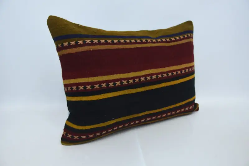 Cushion Cover, Rustic Cushion Case, Pillow for Couch, 20x28 Red Pillow Sham, Vintage Kilim Throw Pillow, Turkish Bench Pillow, Home Decor Pillow - 3