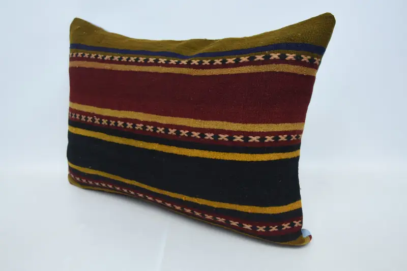 Cushion Cover, Rustic Cushion Case, Pillow for Couch, 20x28 Red Pillow Sham, Vintage Kilim Throw Pillow, Turkish Bench Pillow, Home Decor Pillow - 4