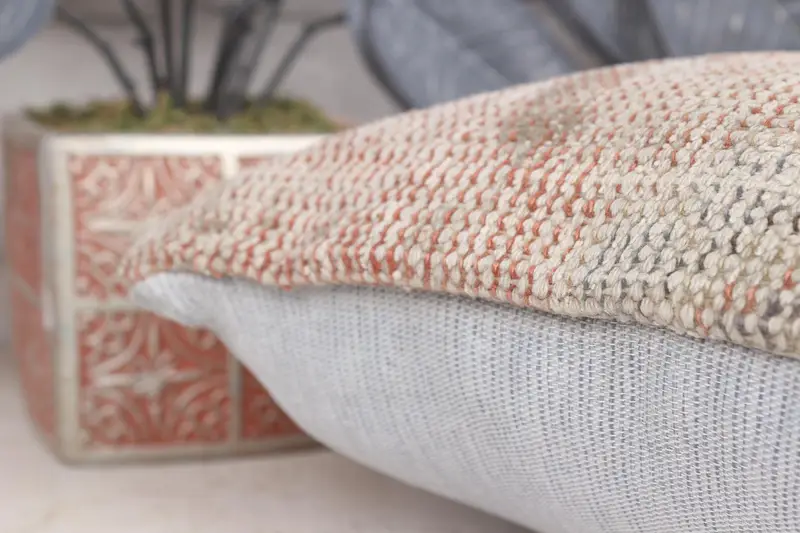 Cotton Cushion Case, 12x12 Red Pillow Case, Antique Pillows, Boho Pillow Sham Cover, Cushion Case, Turkish Pillow, Anatolian Pillow Case - 7