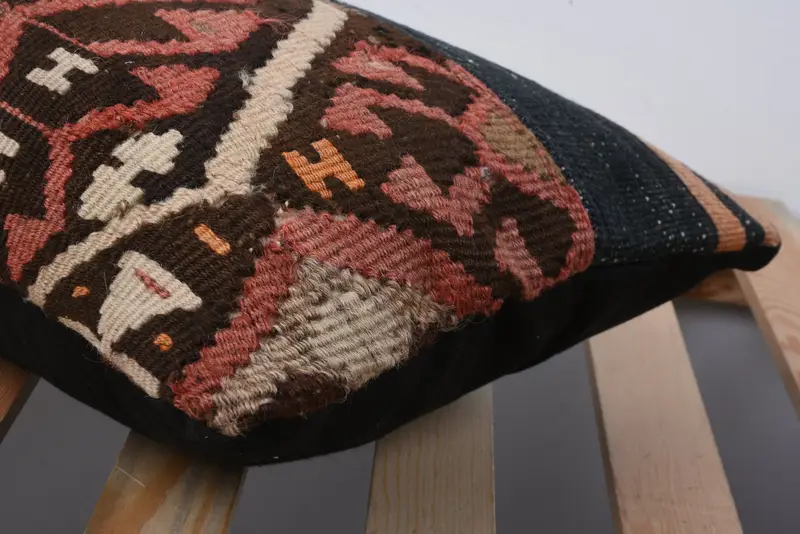 Chair Pillow, Pillow, 12x20 Red Cushion Case, Home Decor Pillow, Aztec Pillow, Tribal Pillow Cover, Turkish Pillow, Throw Kilim Pillow - 7