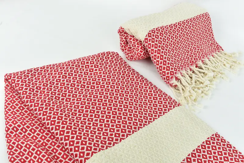 Holiday Towel, Wedding Day Gift For Bride, Peshtemal Towel USA, Gifts For Him, 70x40 Cotton Geometric Towel, Peshtemal Towel, Sand-resistant towel - 7