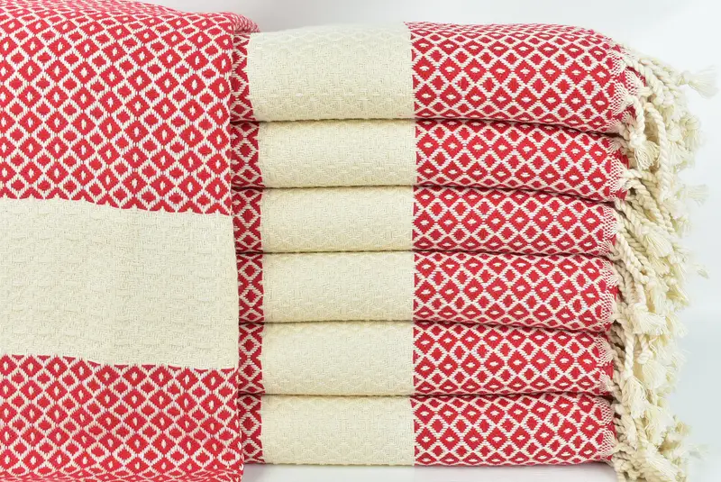 Holiday Towel, Wedding Day Gift For Bride, Peshtemal Towel USA, Gifts For Him, 70x40 Cotton Geometric Towel, Peshtemal Towel, Sand-resistant towel - 1