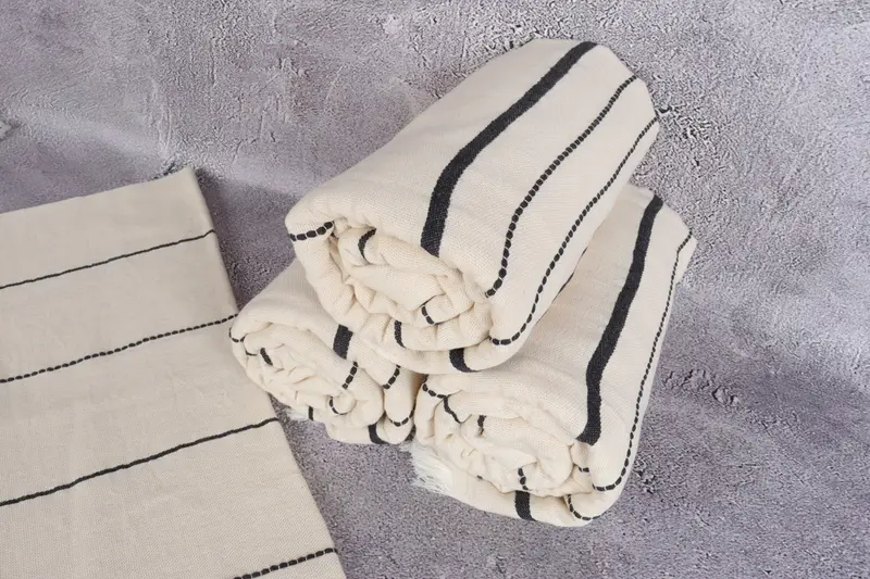 Bridal Shower Favors, Sand-free towel, 70x40 Cotton Striped Towel, Gift For Him, Luxury Beach Towel, Wedding Gift Ideas, Girl Trip Party Favor - 8