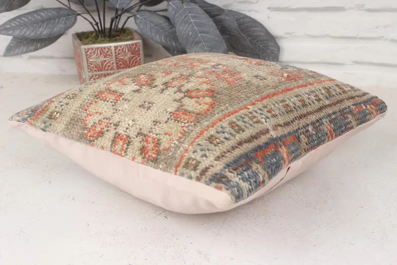 Turkish Pillow, Pillow Cover, Bed Pillow, 14x14 Red Cushion Case, Pillow for Couch, Christmas Cushion Case, Couch Pillow, Home Decor Pillow - 6