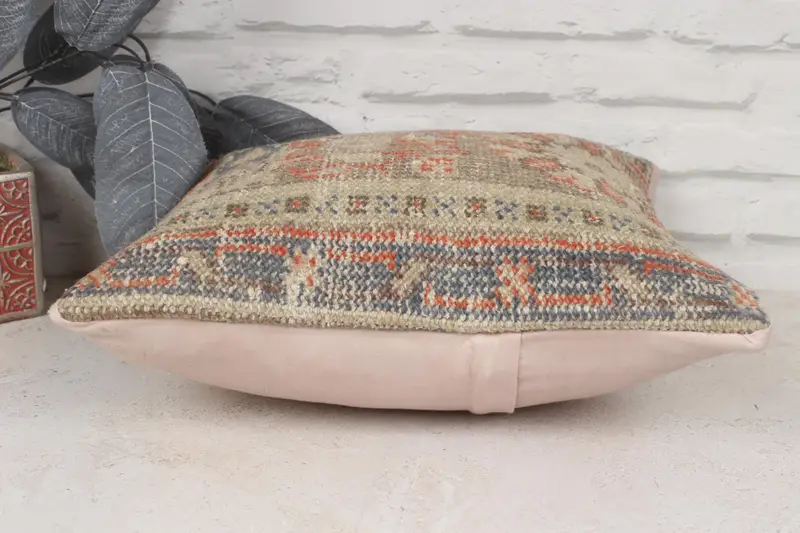 Turkish Pillow, Pillow Cover, Bed Pillow, 14x14 Red Cushion Case, Pillow for Couch, Christmas Cushion Case, Couch Pillow, Home Decor Pillow - 5