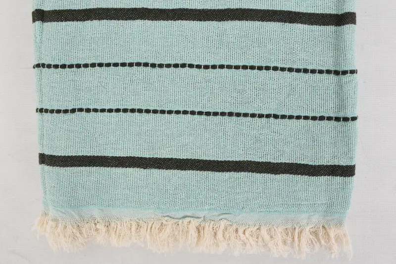 Personalized Gift, 70x40 Cotton Striped Towel, Gift For Best Friend, Custom Towel Beach, Custom Wedding Gift, Embroidered Beach Towel, Hammam towel - 5