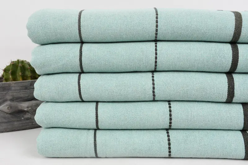 Personalized Gift, 70x40 Cotton Striped Towel, Gift For Best Friend, Custom Towel Beach, Custom Wedding Gift, Embroidered Beach Towel, Hammam towel - 2