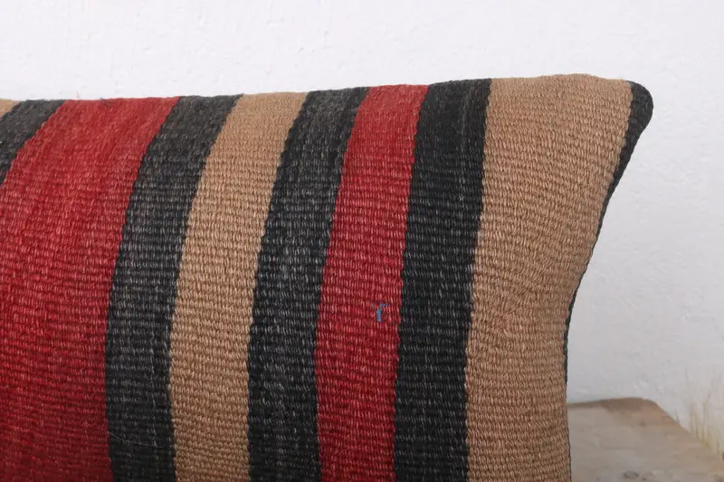Colorful Cushion Case, Vintage Kilim Pillow, Cushion Cover, Kilim Pillow, 12x24 Beige Pillow Cover, Gift Pillow, Customized Pillow Sham - 5