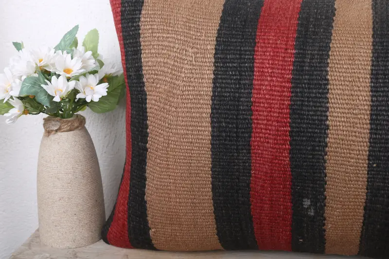 Colorful Cushion Case, Vintage Kilim Pillow, Cushion Cover, Kilim Pillow, 12x24 Beige Pillow Cover, Gift Pillow, Customized Pillow Sham - 3