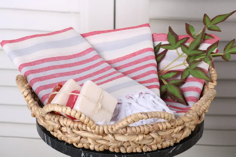 Bachelorette Party Gift, Bachelorette Party Decorations, Gift Boxes Towel, Organic towel, 68x40 Cotton Striped Towel, Embroidered Turkish Towel - 5