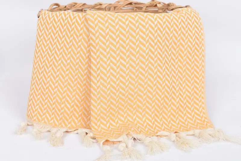 Bridesmaid Gifts, Kitchen Towel, Best Friend Gift, Wedding Gift For Bride, Monogram Turkish Bath Towel, 36x18 Cotton Chevron Towel, Wedding Favors - 5