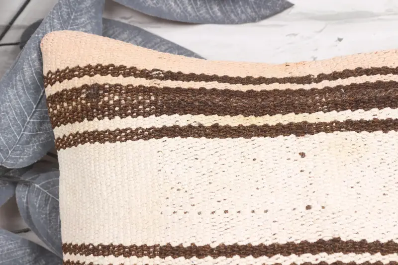 Vintage Pillow, Boho Pillow Sham Cover, One Of A Kind Pillow, Vintage Kilim Pillow, Car Cushion Cover, Pillow Sham, 12x12 Beige Pillow Case - 2