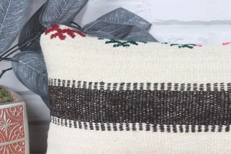 Traditional Pillow, 8x16 Beige Pillow Sham, Vintage Kilim Pillow, Pillow Case, Wholesale Pillow, Turkish Kilim Pillow, Pillow for Sofa - 2