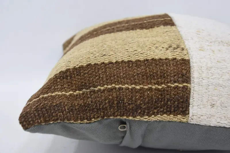 Knitted Cushion, Cushion, Boho Pillow Sham Cover, Kilim Cushion Sham, Customized Cushion Case, 14x14 White Cushion Cover, Vintage Pillow - 5