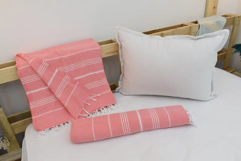 Boho Throw Blankets, Personalized Blanket, Sofa Cover, 96x80 Cotton Striped Towel, Bridal Shower Gift, Aesthetic Blanket, Customized Turkish Blanket - 5