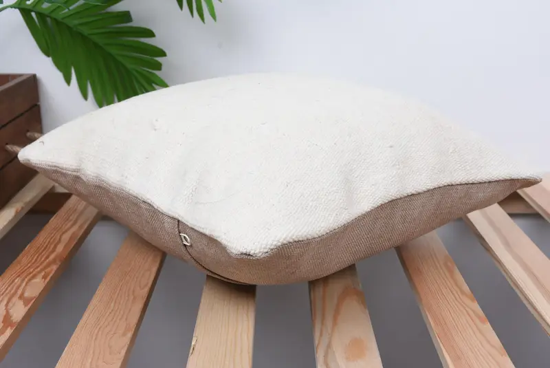 Cushion, Comfy Throw Pillow Case, 14x14 White Pillow Sham, Vintage Kilim Throw Pillow, Boho Pillow, Interior Designer Pillow - 6