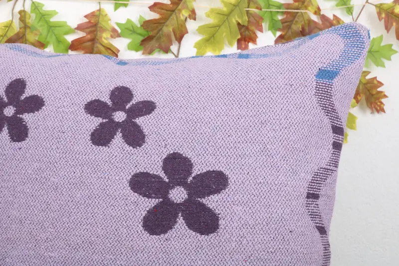 Cushion, Turkish Bench Cushion Cover, 24x24 Blue Pillow Case, Kilim Pillow, Accent Cushion, Turkish Kilim Pillow, Home Decor Pillow - 5