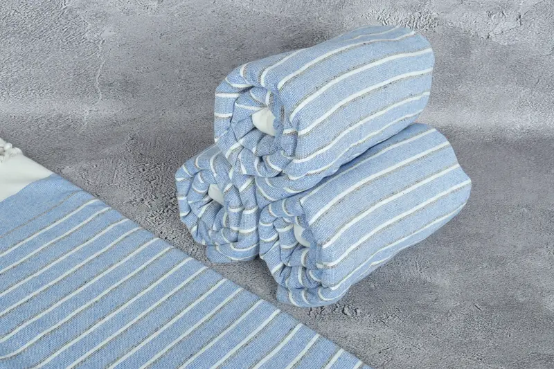 Turkish beach towel, Embroidered Towel, Wedding Towel, Merry Christmas Gifts, Home Decor Gifts, 68x40 Cotton Striped Terry Towel, Hammam Towel USA - 8